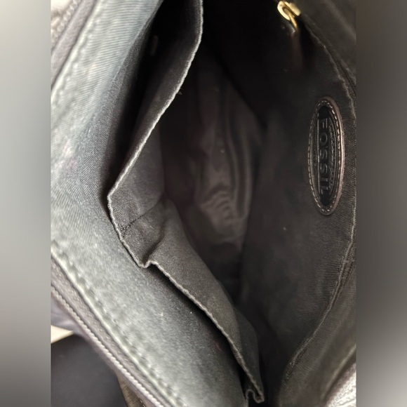 Fossil vintage black leather crossbody - Picture 3 of 7